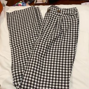 High waisted checkered pants